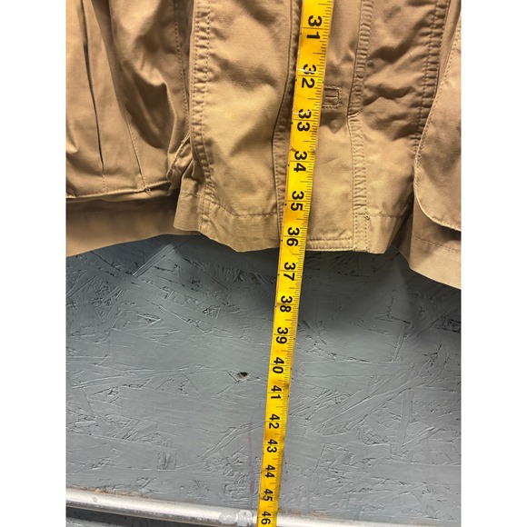 LL Bean Hooded Twill Utility Field Jacket Men's XXL Tall Beige Outdoor - Picture 9 of 12